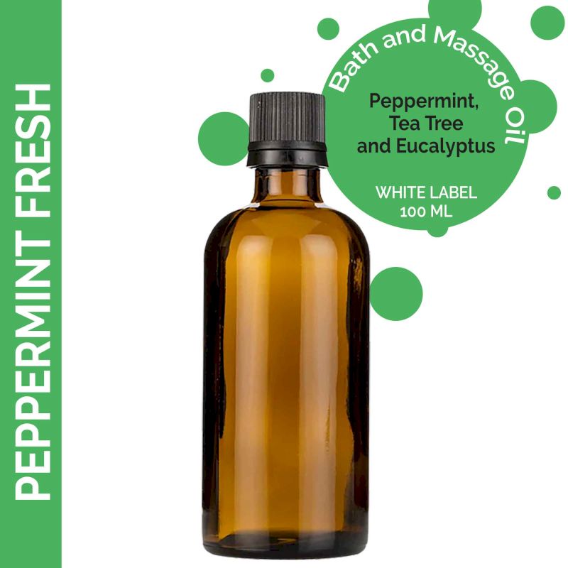 Frisches Pfefferminz-Massageöl – 100 ml – ohne Etikett