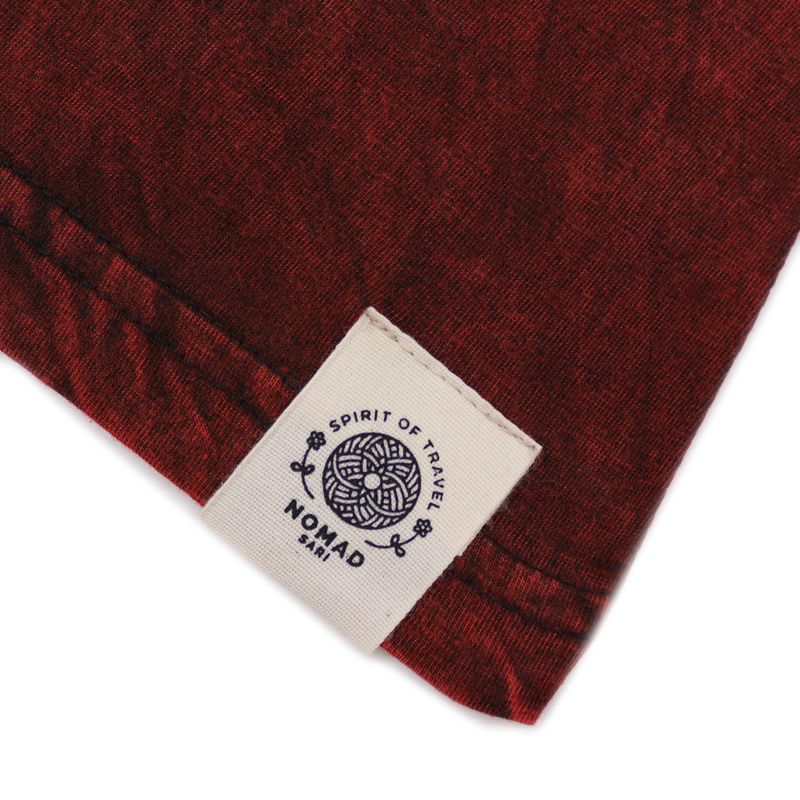 Kleines Stone Washed T-Shirt – Mandala – Kastanienbraun