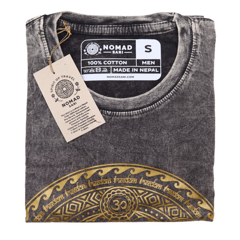 Kleines Stone Washed T-Shirt – Chakra – Dunkelgrau
