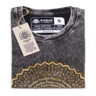 Kleines Stone Washed T-Shirt - Mandala - Dunkelgrau