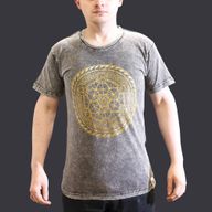 Kleines Stone Washed T-Shirt – Chakra – Dunkelgrau