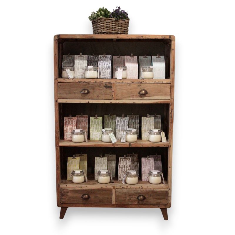 Regalanzeige - recyceltes Holz- 100x40x160cm