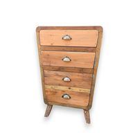 4 Schubladen Lagerung - Recyceltes Holz