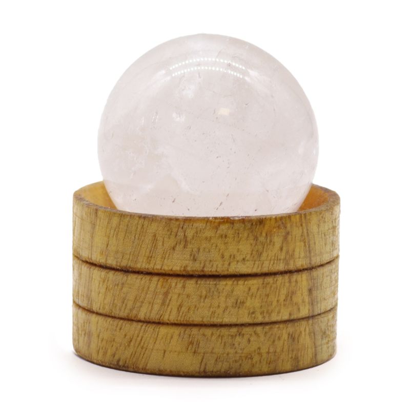 Edelsteinkristallkugel 40 mm – klarer Quarz mit Ständer
