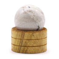 Edelsteinkristallkugel 40mm - Indischer Mondstein mit Ständer