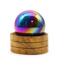 Edelsteinkristallkugel 50 mm – Amethyst Aura mit Ständer