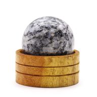 Edelsteinkristallkugel 50mm - Indischer Mondstein mit Ständer