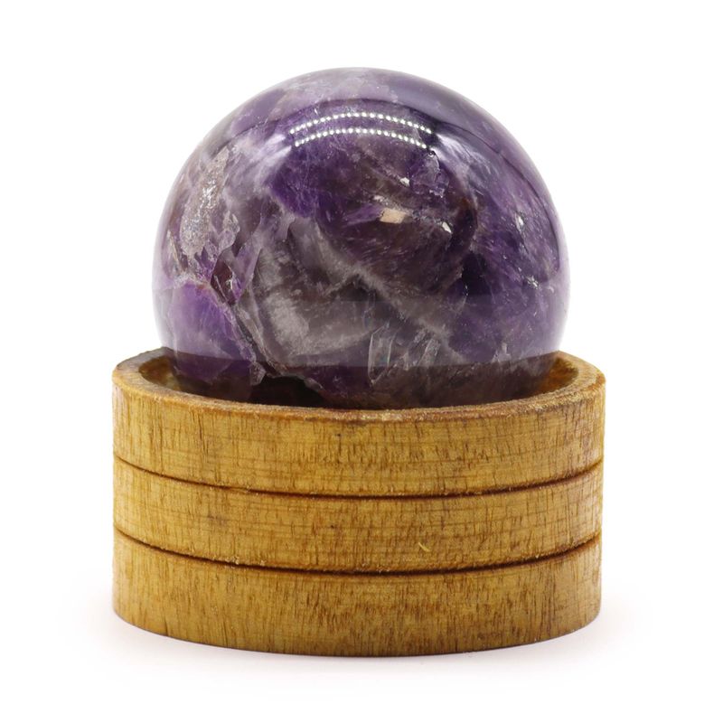 Edelsteinkristallkugel 50 mm – Afrikanischer Amethyst mit Ständer