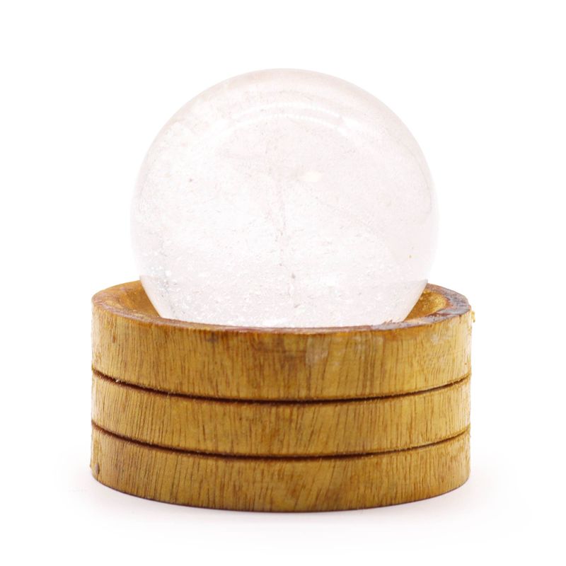 Edelsteinkristallkugel 50 mm – klarer Quarz mit Ständer