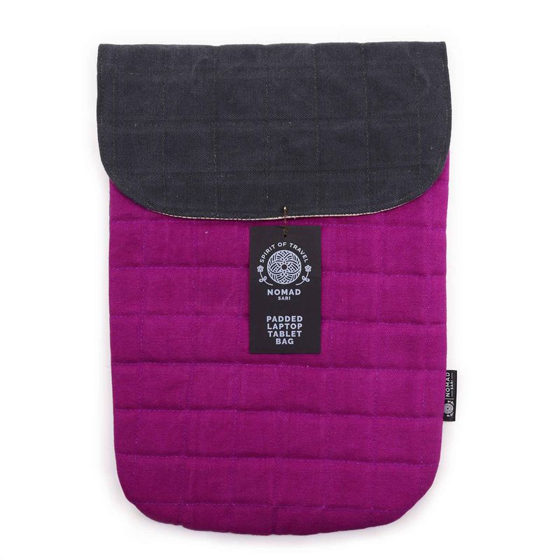 Gepolsterte Laptoptasche - Purple Haze - 14oz Stonewash