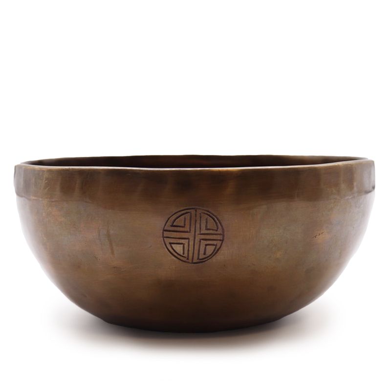 Extra große indische Mondphasen-Klangschale – (ca. 1500 g) – 22 cm