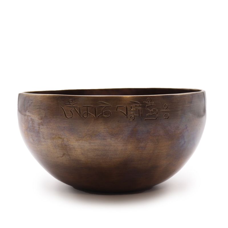 Große indische Mondphasen-Klangschale – (ca. 850 g) – 17 cm