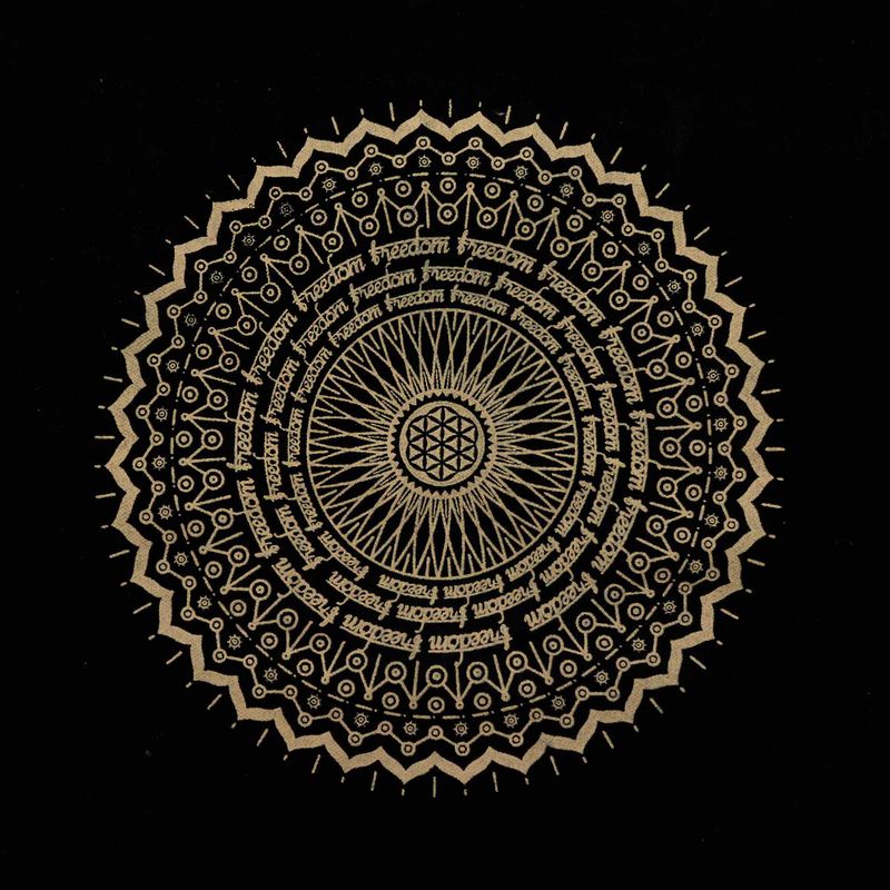 Übergroße Tragetasche in Schokoladen-Stonewash, 14 Unzen - Freedom Mandala
