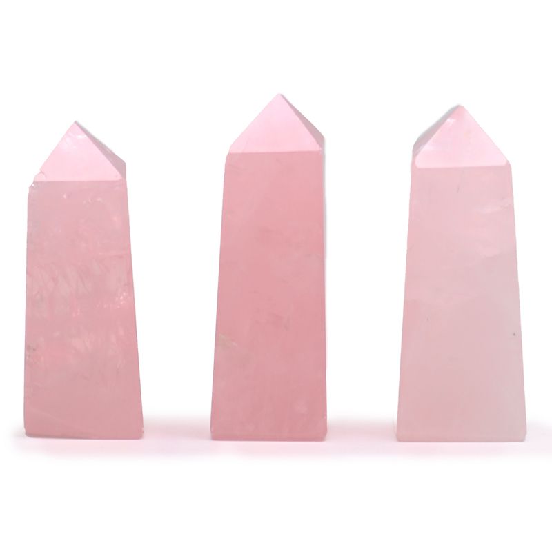 Edelstein-Obeliskenspitzen ca. 5 cm – Rosenquarz