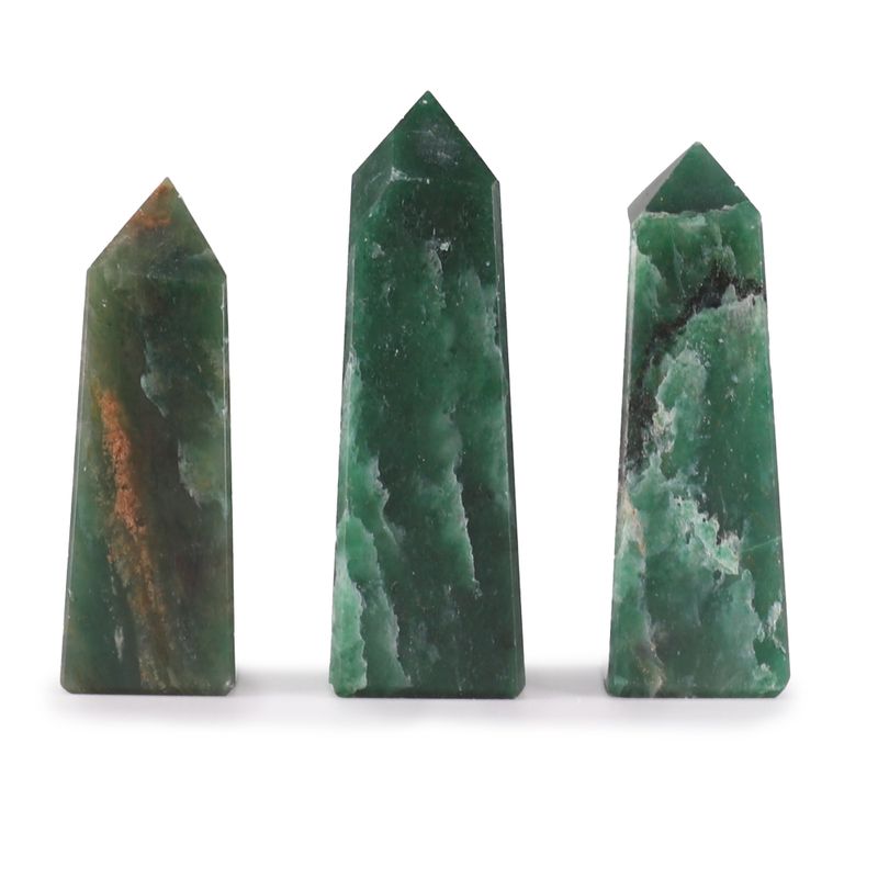 Edelstein-Obeliskenspitzen, ca. 5 cm – Indische Jade