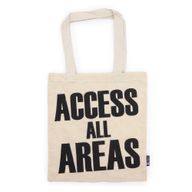 Ikonische Basic-Tragetasche – ACCESS ALL AREA – (40 x 36 cm) – Natur 4 oz