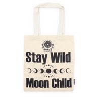 Ikonische Basic-Tragetasche – Stay Wild, Moon Child – (40 x 36 cm) – Natur 4 oz