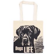 Iconic Basic Tragetasche - Dog's Life - (40x36cm) - Natur 4oz