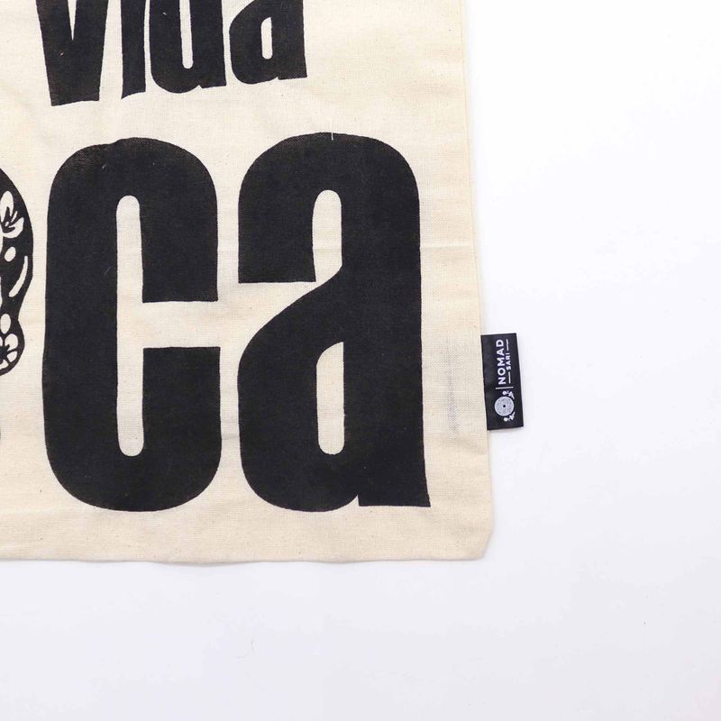 Ikonische Basic-Tragetasche – Mi Vida Loca – (40 x 36 cm) – Natur 4 oz