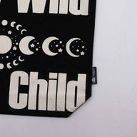 Kultige klassische Tragetasche – Stay Wild, Mood Child – Schwarz Natur 10oz (36x43x10cm)