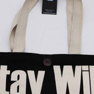 Kultige klassische Tragetasche – Stay Wild, Mood Child – Schwarz Natur 10oz (36x43x10cm)