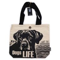 Kultige klassische Tragetasche – It's a Dogs Life – Weiß 10oz (36x43x10cm)