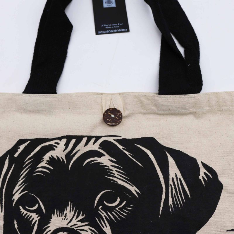 Kultige klassische Tragetasche – It's a Dogs Life – Weiß 10oz (36x43x10cm)