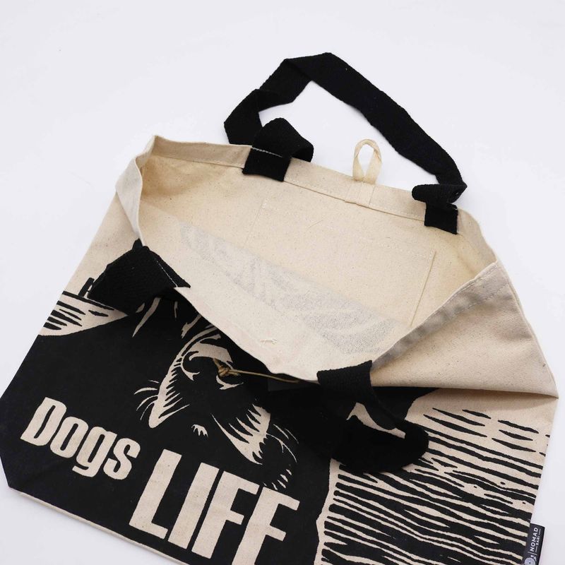 Kultige klassische Tragetasche – It's a Dogs Life – Weiß 10oz (36x43x10cm)