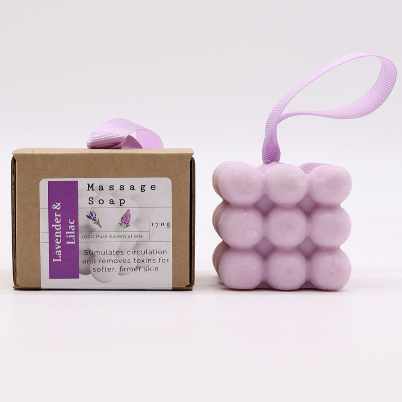 Verpackte Einzelmassageseifen - Lavendel & Flieder