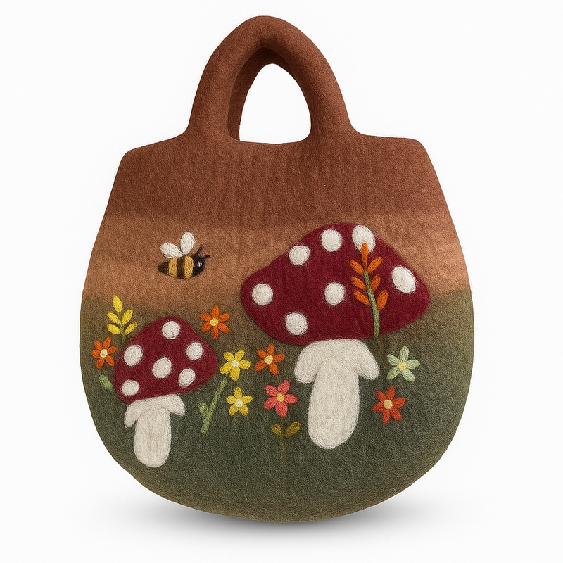 Pilzgarten-Filztasche - 35x27cm