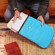 Gepolsterte Laptoptasche – Tolles Türkis – 14 oz Stonewash
