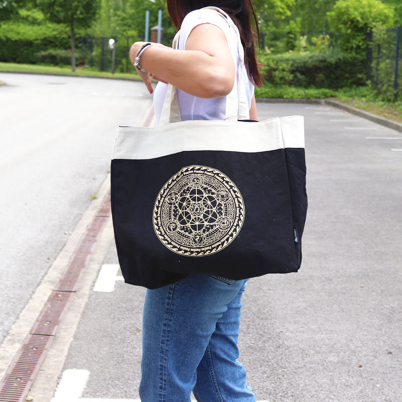 Übergroße Tragetasche (38 x 15 x 43 cm) Chocolate Stonewash 14 oz - Freedom Chakra
