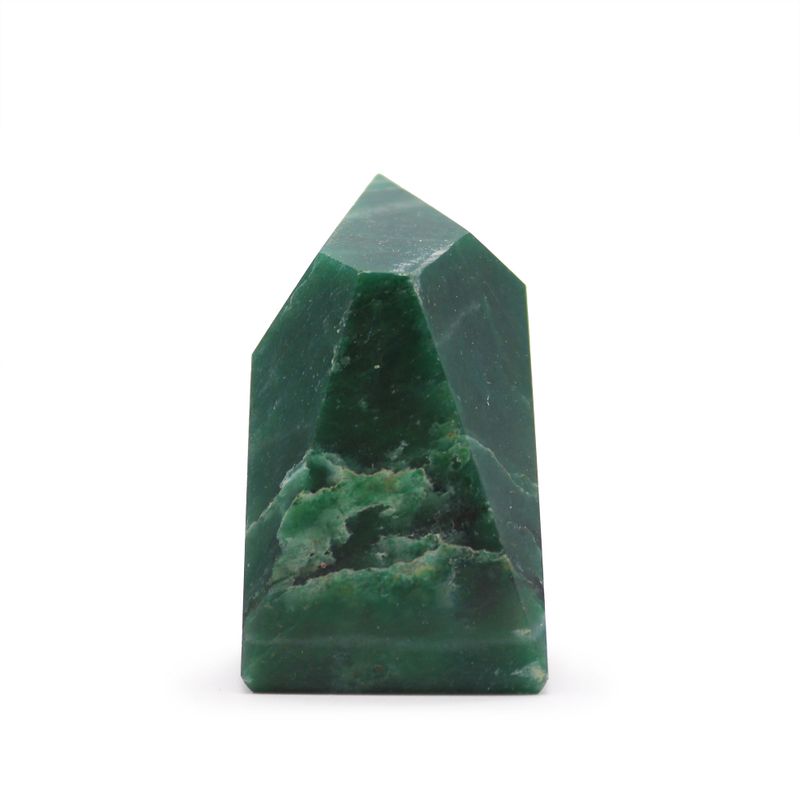 Edelsteinspitzen in großen Mengen, ca. 6 cm (0,5 kg) – Indischer Jade (ca. 8 Stück)