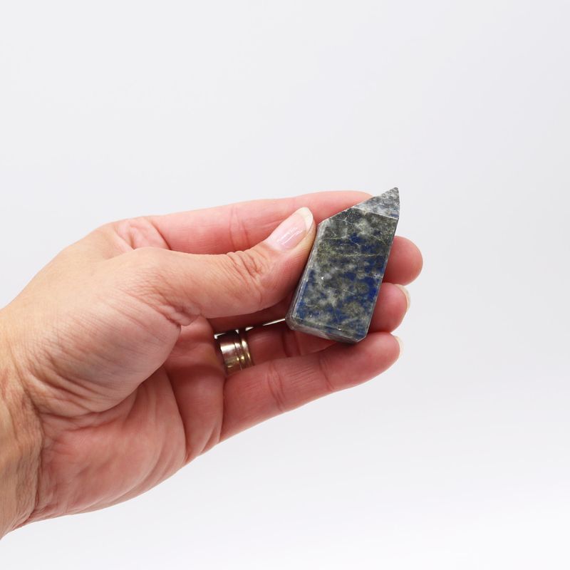 Edelsteinspitzen in großen Mengen, ca. 6 cm (0,5 kg) – afghanischer Lapislazuli (ca. 8 Stück)