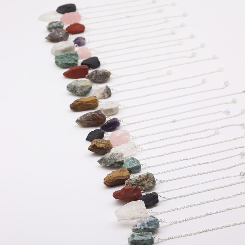 Edelsteinpendel-Starterset (12x 3 Kristalle) 4 cm - Rohkristalle