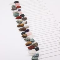 Edelsteinpendel-Starterset (12x 3 Kristalle) 4 cm - Rohkristalle