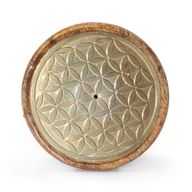 Gold auf Mangoholz - Blume des Lebens
