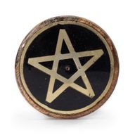 Gold & Schwarz auf Mangoholz - Pentagon