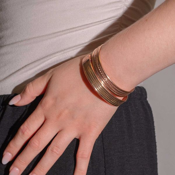Armbänder mit Kupferbandmuster und Magneten (sortiert)