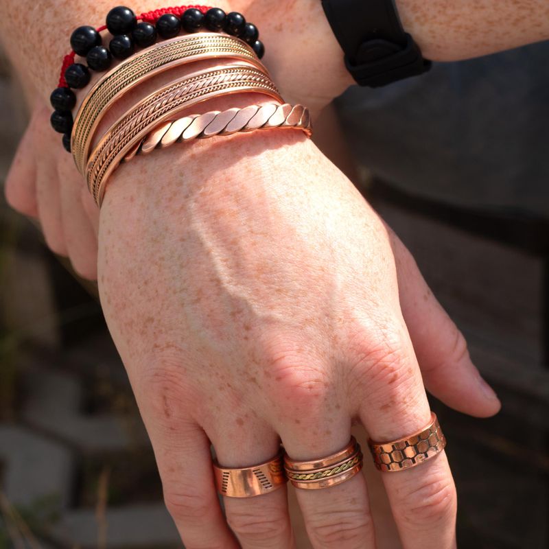 Kupferringe mit Magneten – verschiedene Designs und Größen