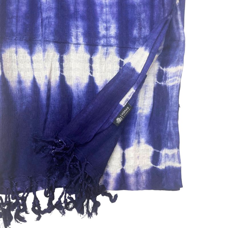 Boho Java Art Stola/Schal - Indigo Streifen - 62x200cm
