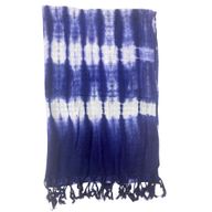 Boho Java Art Stola/Schal - Indigo Streifen - 62x200cm