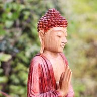 Handgeschnitzter Buddha - 30cm Willkommen
