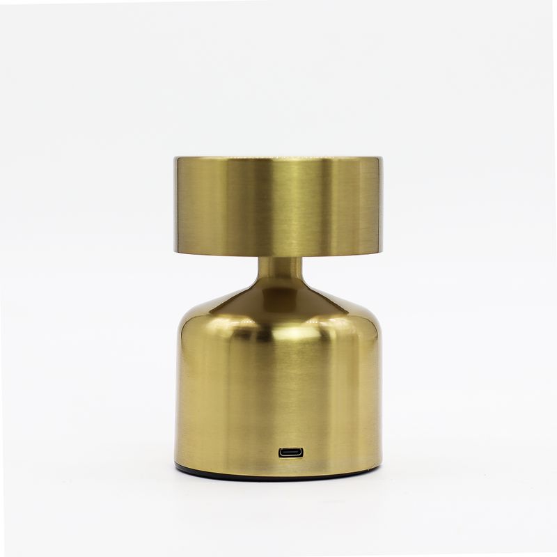 Touch-Lampe – Flacher Pilz Bronze – USB (C) – Wiederaufladbar (400 Watt)