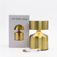 Touch-Lampe – Flacher Pilz Bronze – USB (C) – Wiederaufladbar (400 Watt)