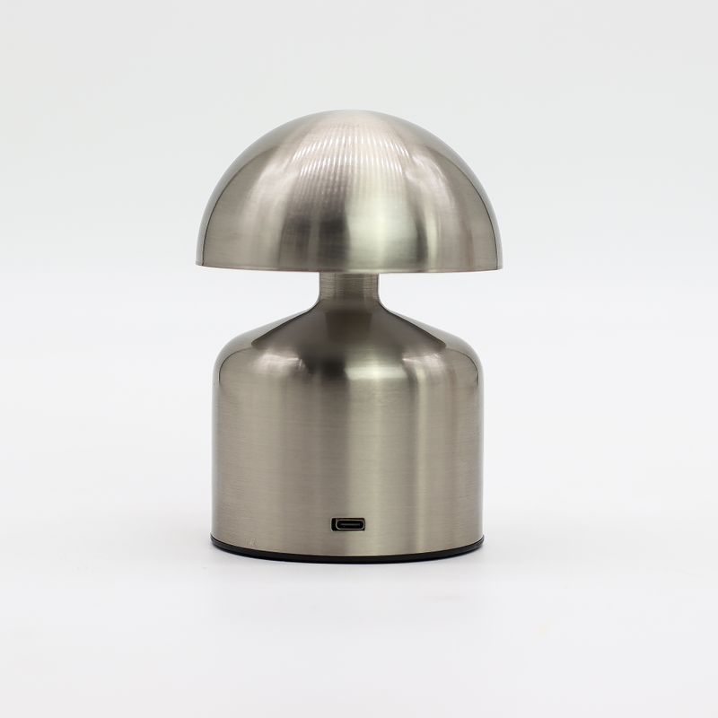 Touch-Lampe – Kuppelpilz Silber – USB (C) – Wiederaufladbar (400 Watt)