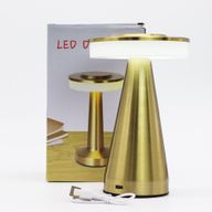 Touch-Lampe – Hoher Stiel, Kupfer – USB (C) – Wiederaufladbar (400 Watt)