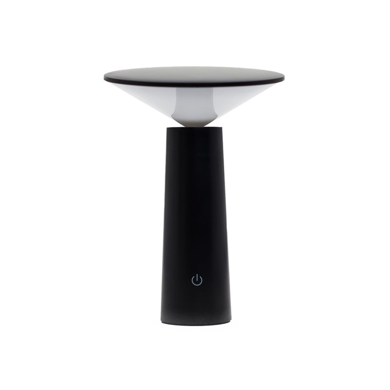Touch-Lampe – Schwarzer Pilz – einstellbar – Musterlicht USB (C) – Wiederaufladbar (2000 Watt)
