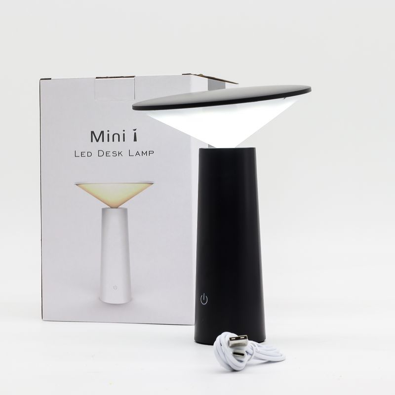 Touch-Lampe – Schwarzer Pilz – einstellbar – Musterlicht USB (C) – Wiederaufladbar (2000 Watt)