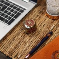 Feng Shui Fortune - Roter und Messing-Wohlstandswürfel - Flach